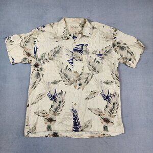 Splatt Fine Resort Wear Hawaiian Button Up Mens Shirt Large Floral Tropical